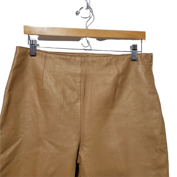 Bagatelle 100% Chestnut Brown Leather pants Size14 - Picture 5 of 12